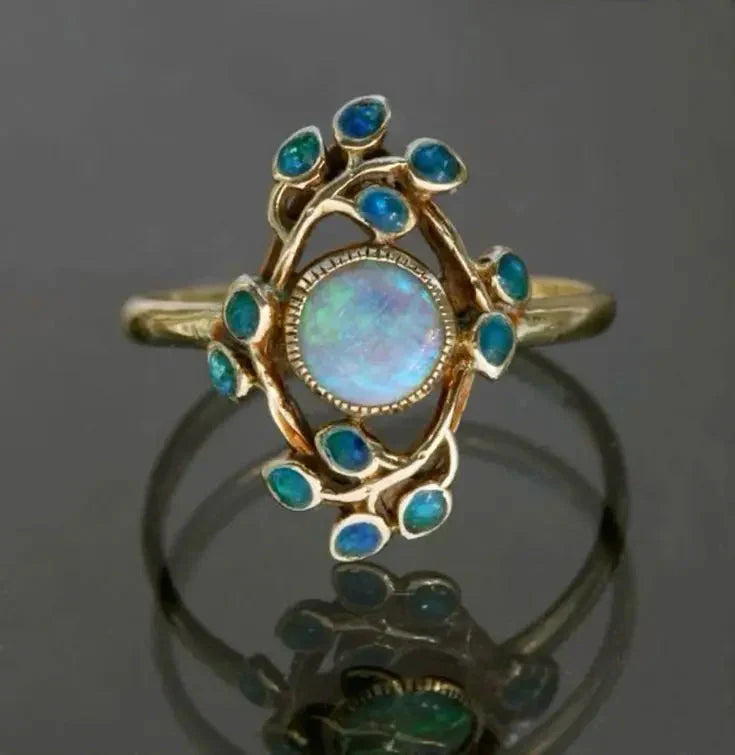 Vintage Opal Turquoise Ring