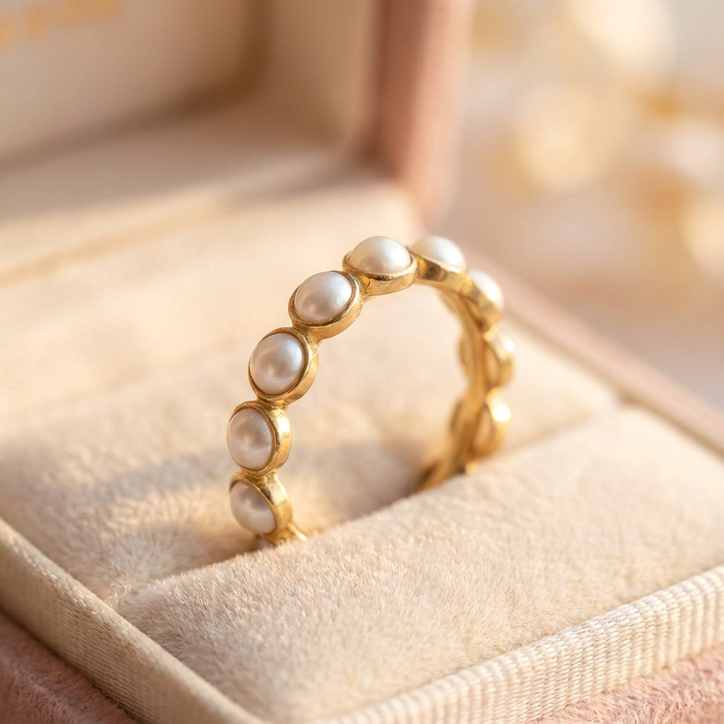 Vintage Pearl Gold Ring