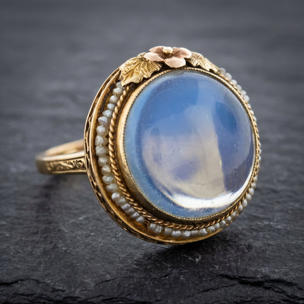 Vintage Rounded Moonstone Ring