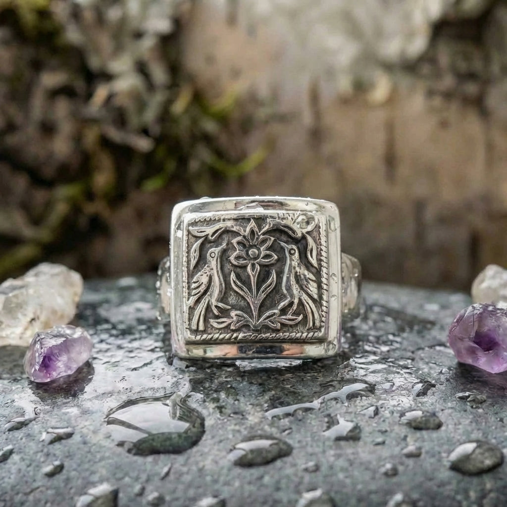 Vintage Silver Flower Ring