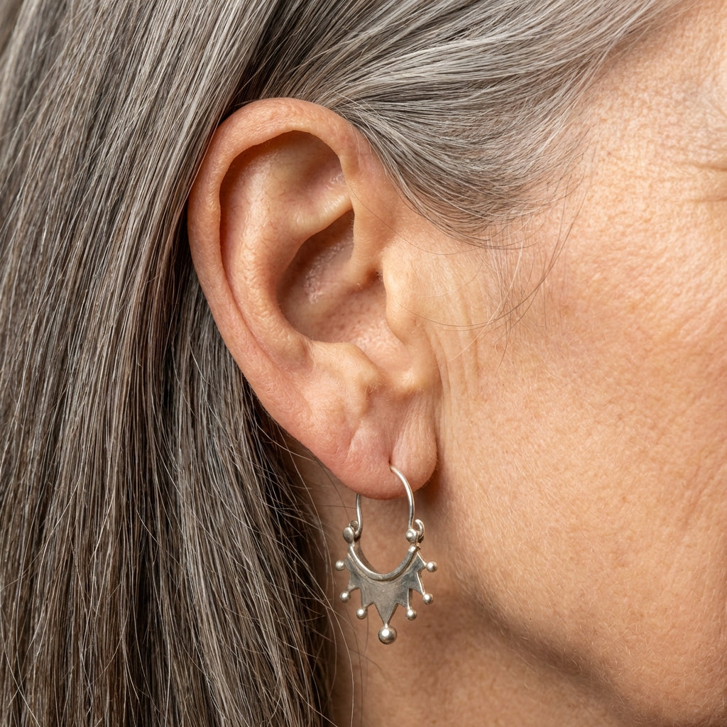 Silver Geometric Earrings