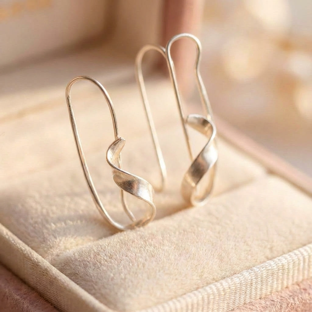 Vintage Silver Irregular Dangling Earrings