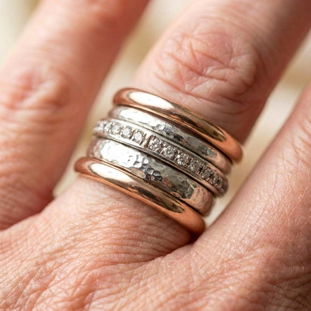 Silver Stacked Rings