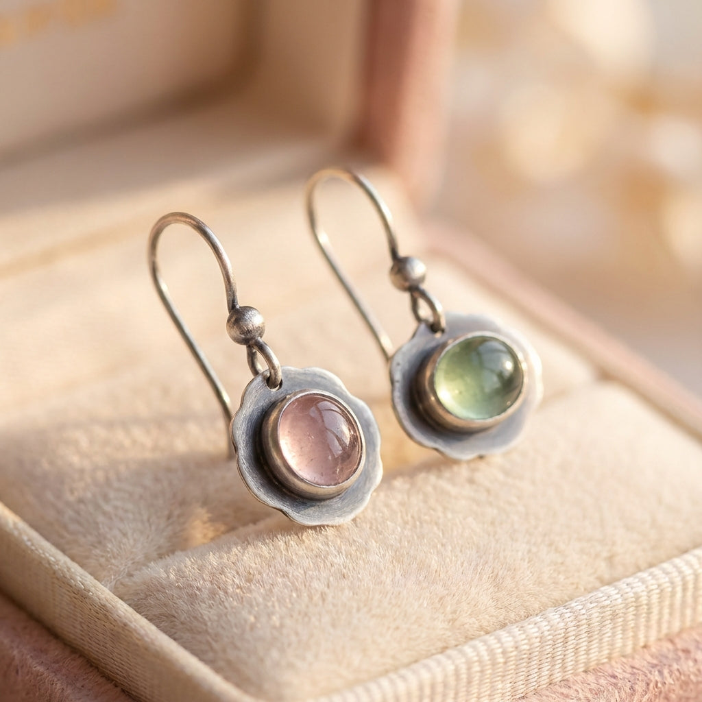 Vintage Stone Dangle Earrings