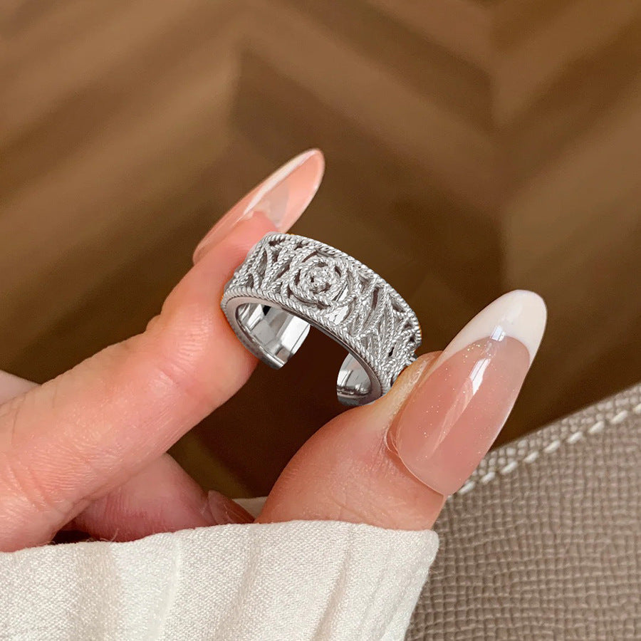 Vintage Textured Silver Ring