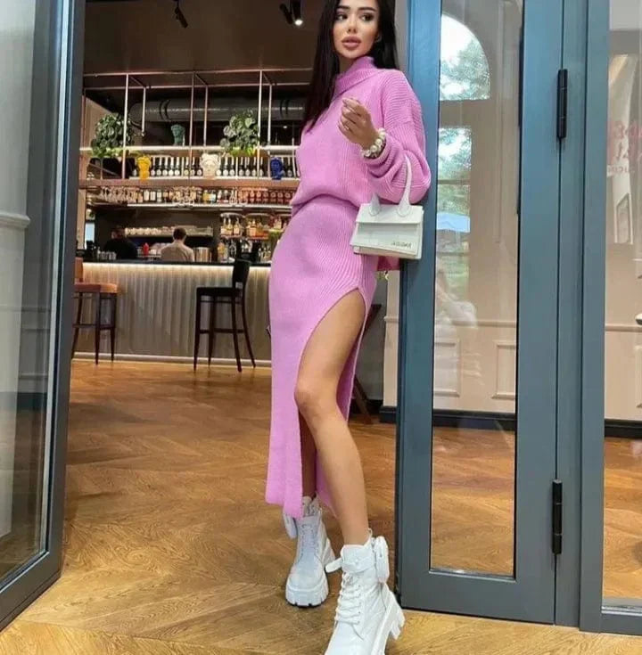 LD Gebreide trui met col