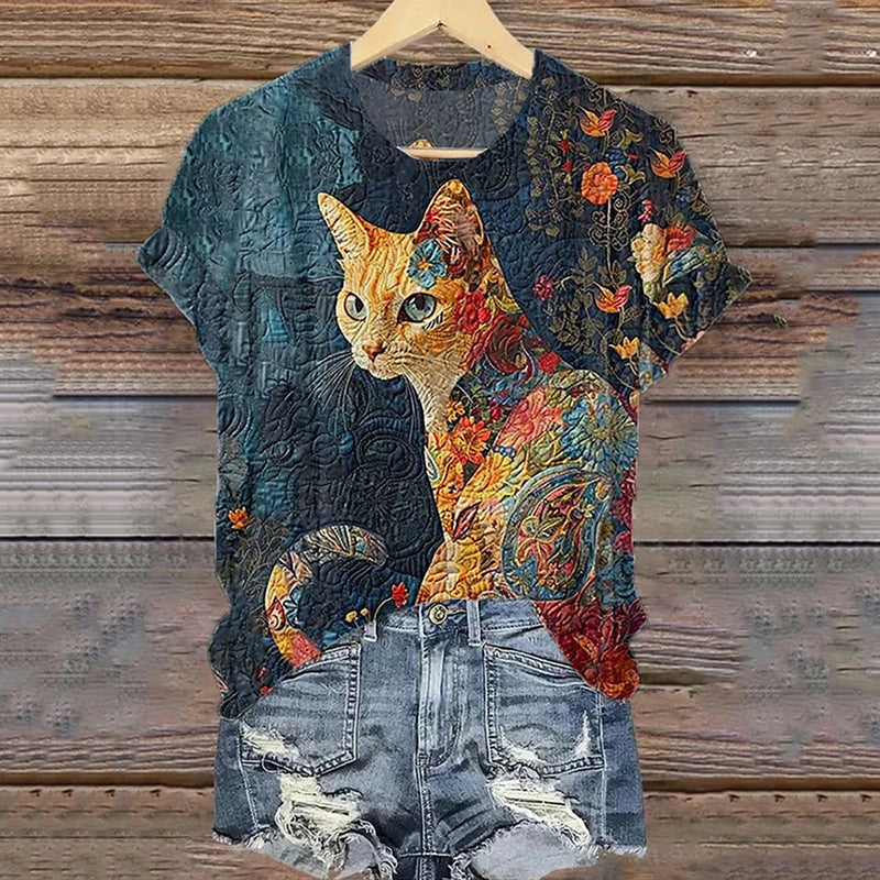 Women's Animal Print Casual T-Shirt elevenforest