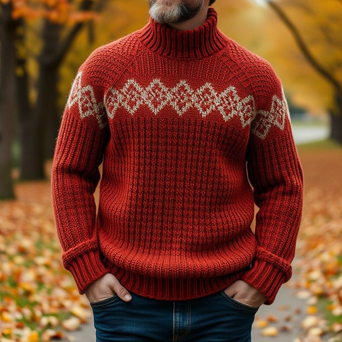 Men's Fairman Island Geometric Christmas Sweater artswardrobe