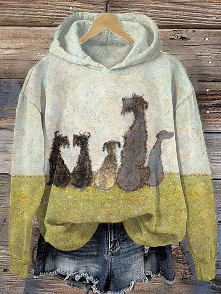 Funny Animals Print Cotton Cozy Hoodie elevenforest