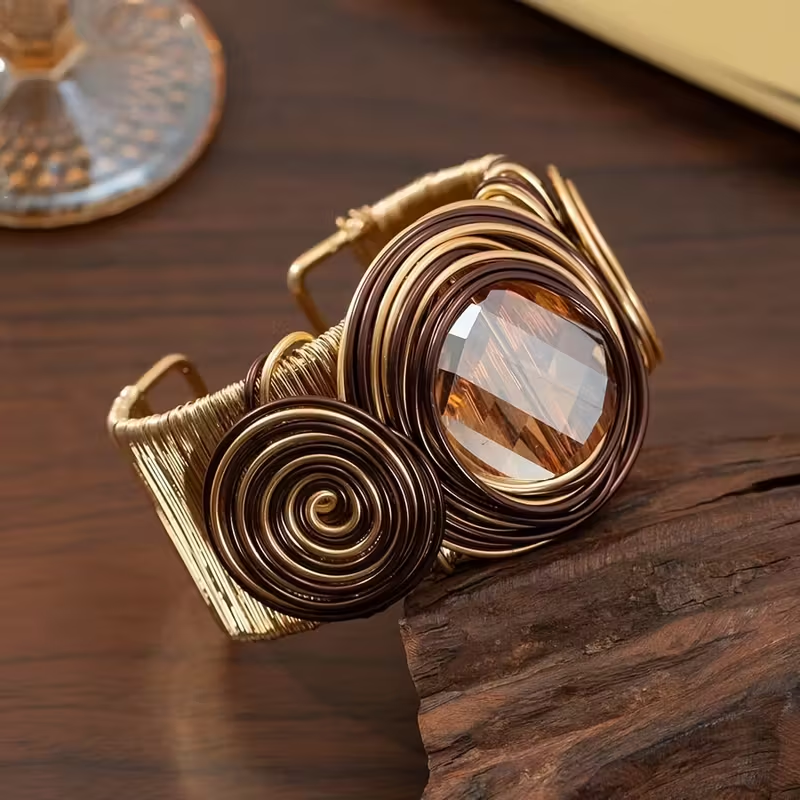Tiger Eye Gold Bracelet