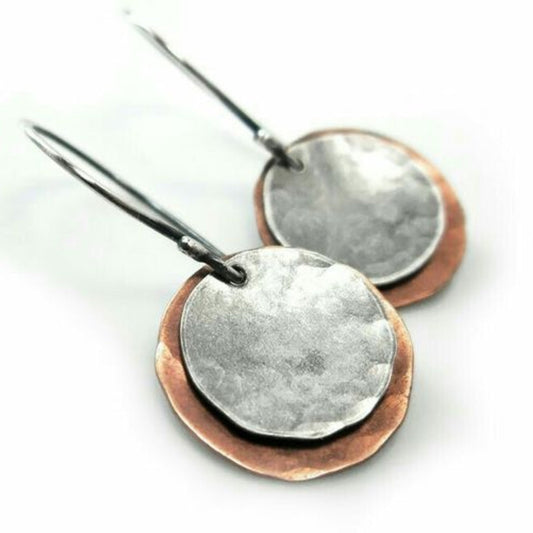 Silver & Bronze Plated Earrings