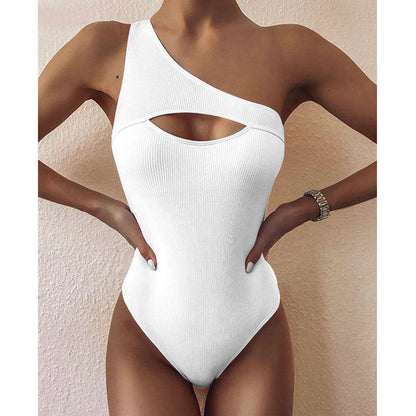 Kristi® | New Bikini Color One-shoulder One-piece Swimsuit