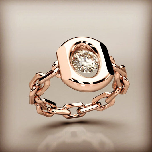 Exotic Chain Zirconia Ring