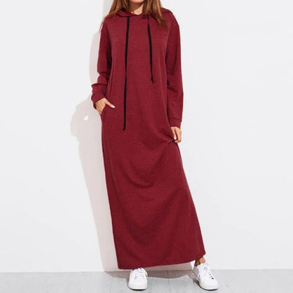 LD | Casual maxi jurk met capuchon