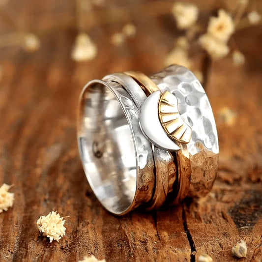 Sun And Moon Spinner Ring