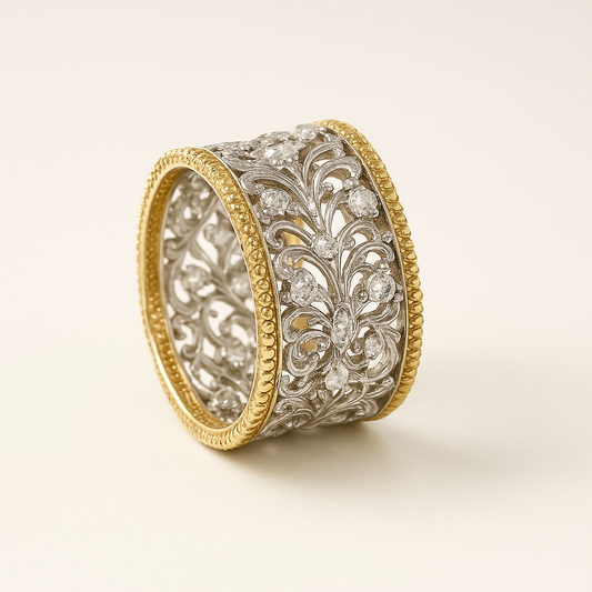 Vintage Zirconia Ivy Ring