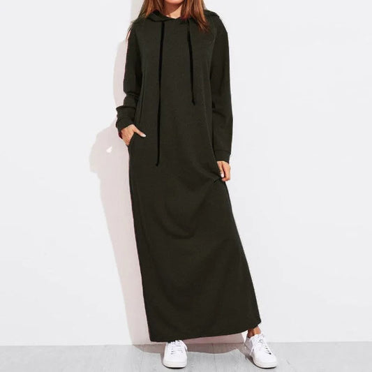 LD | Casual maxi jurk met capuchon