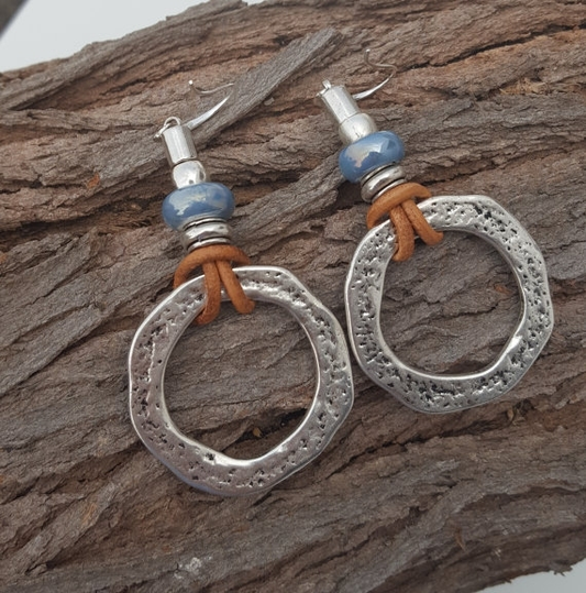 Rounded Silver Earrings