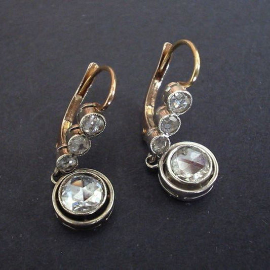 Zirconia Golden Earrings