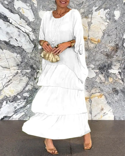 LD | Losse gelaagde maxi jurk