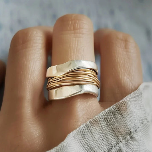 Silvergold Tether Ring | Mixed Gold