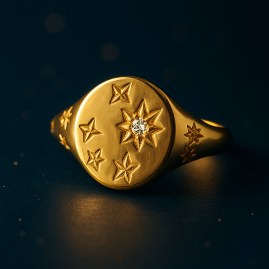 Diamond Star 14K Gold Ring