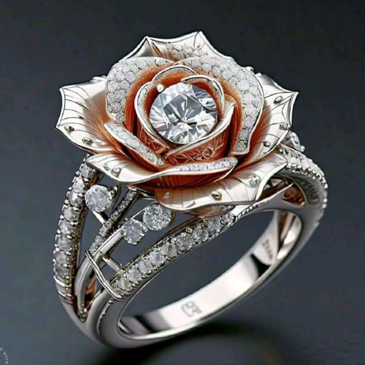 Diamond Rose Embrace Ring