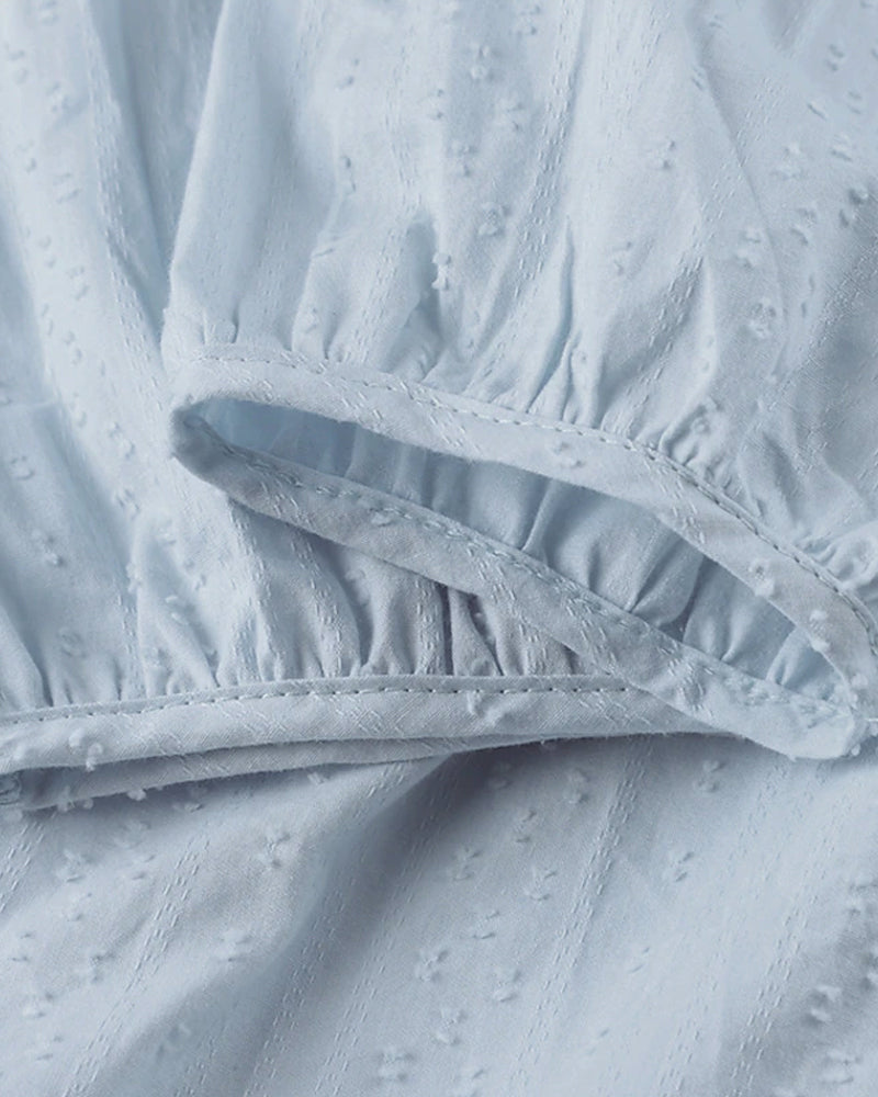 LD | A-lijn mini jurk met V-hals, 3/4 mouwen en zakken