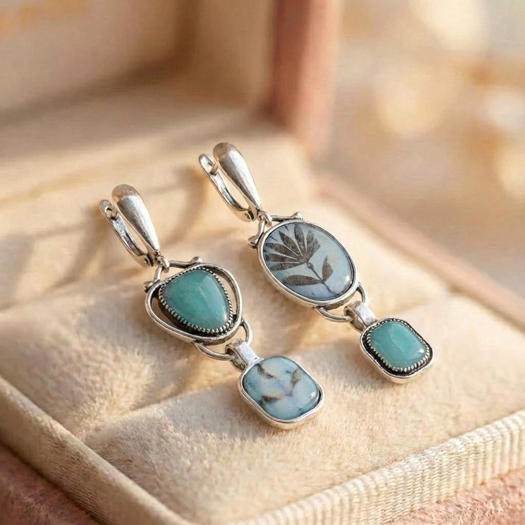 Vintage Turquoise Dangle Earrings