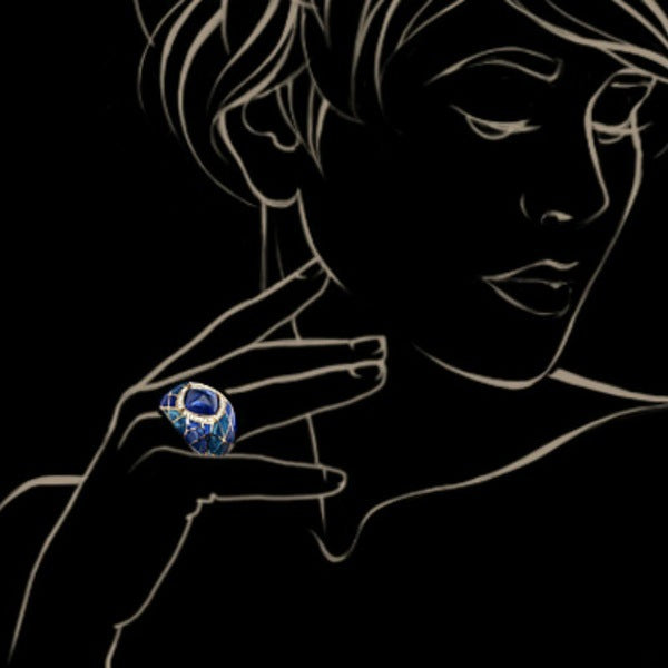 Vintage Royal Blue Radiance Ring