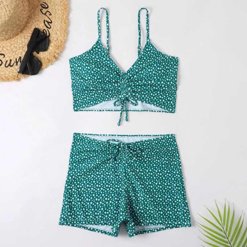 Beileag® | 3-piece Ombre Lace Bikini Swimsuit With Beach Skirt
