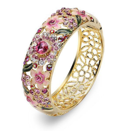 Pink Blossom Crystal Ring