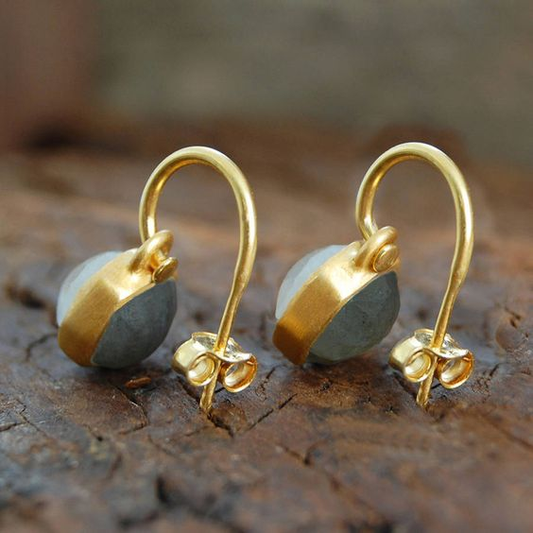 Vintage Golden Crystal Earrings