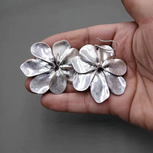 Silver Flower Earrings