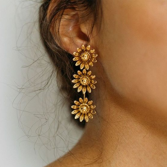 Sunflower Dangling Earrings
