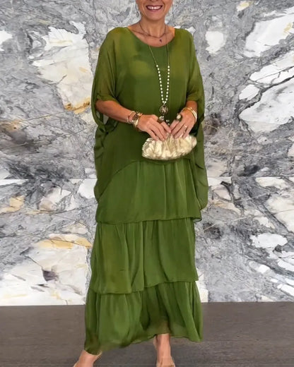 LD | Losse gelaagde maxi jurk