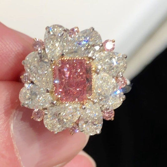 Pink Flower Bright Ring
