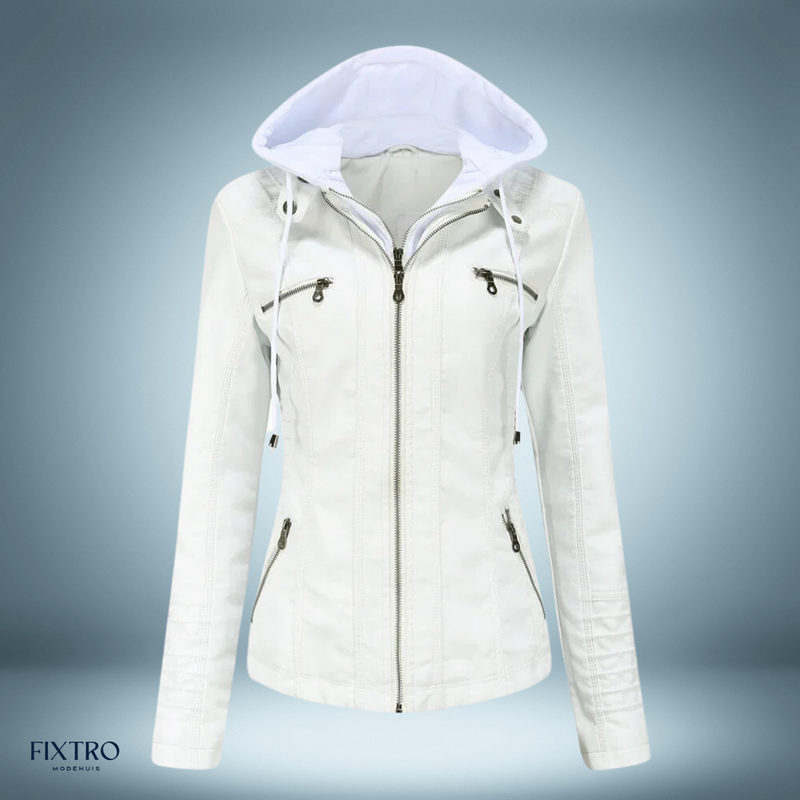 LD | Leren jack met capuchon