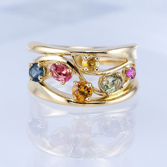 Rainbow Garden Gem Ring