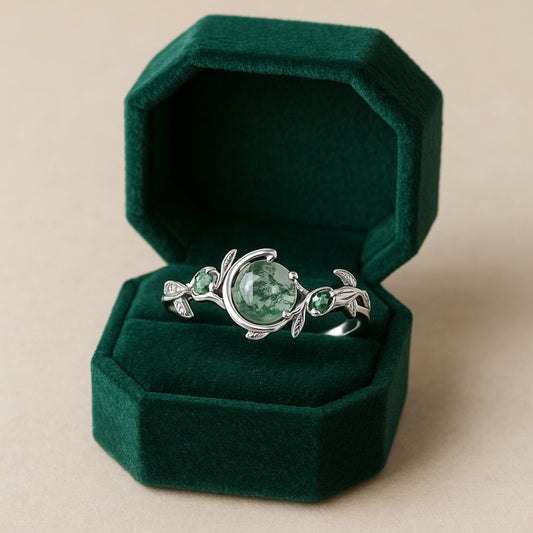 Moss Agate Ring