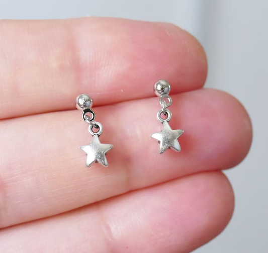 Silver Star Earrings