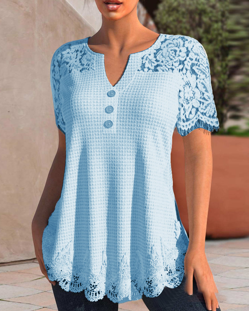 LD | Gestructureerde kanten blouse