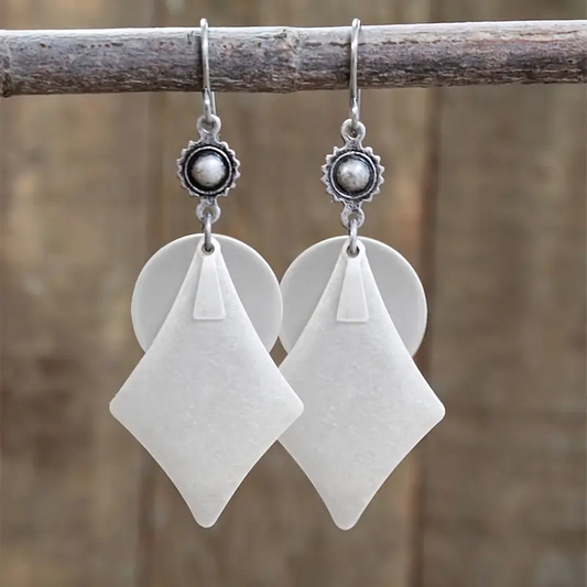 White Dangling Earrings