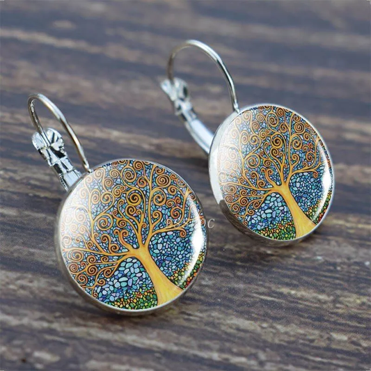 Tree of Life Rounded Earrings