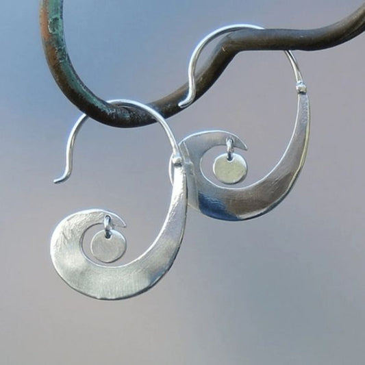 Silver Wavy Earrings