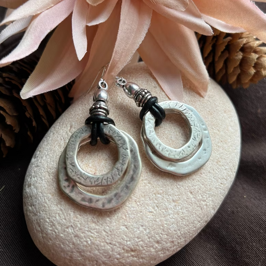 Silver Circle Earrings
