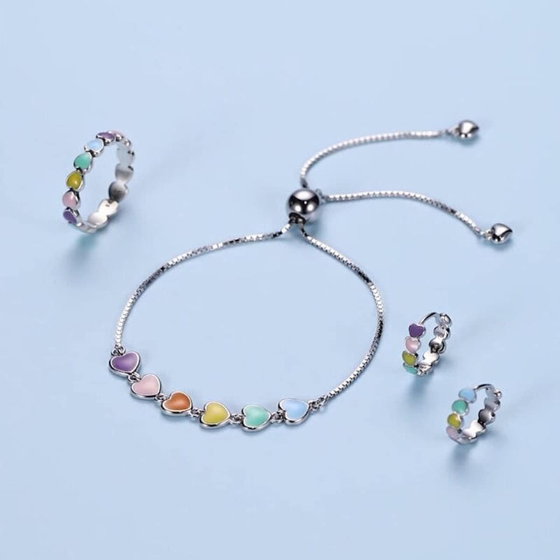 Sterling Silver Paw Print Bracelet ��� Adjustable Fit