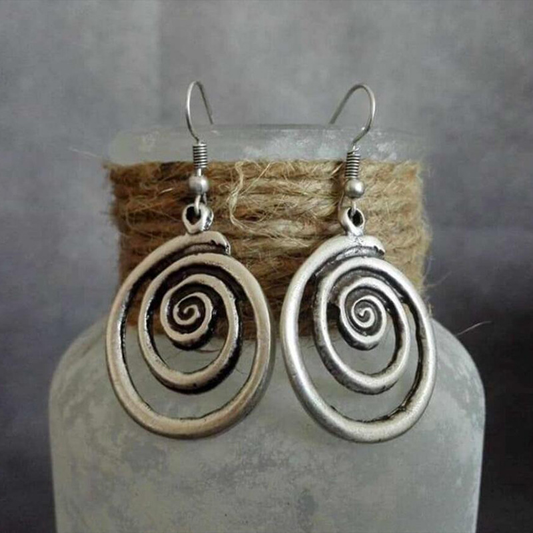 Rounded Spiral Earrings