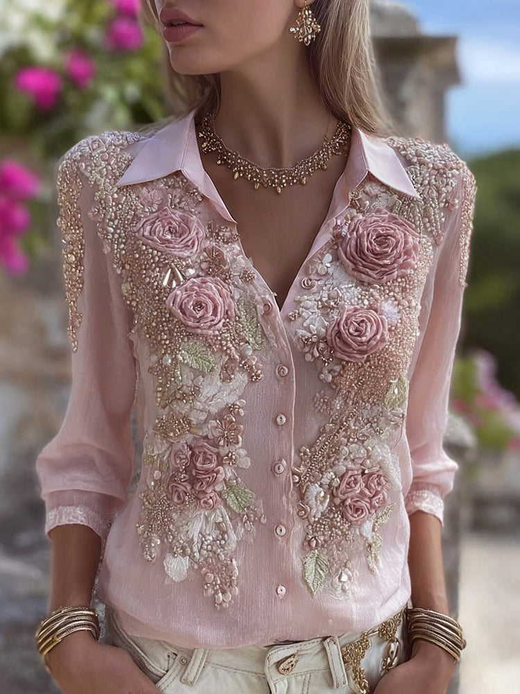 Subtly Elegant Blouse with a Refined Vintage Look