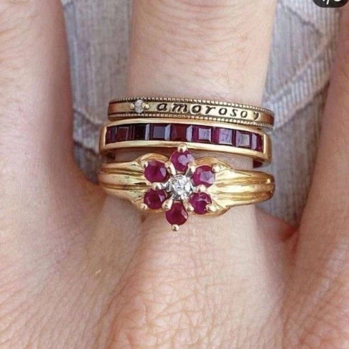 Ruby Bloom Vintage Ring